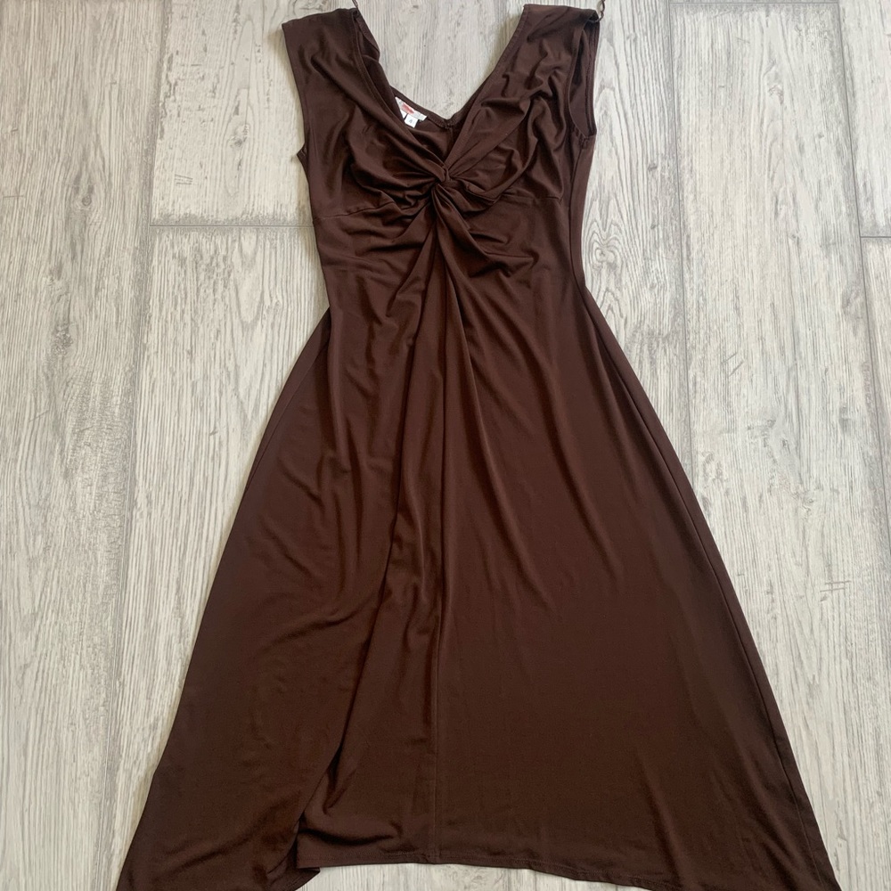 2/$20 Brown handkerchief hem y2k dress Size 4
